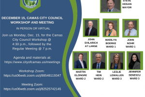 December 15, 2025 Camas City Council Workshop and Meeting 