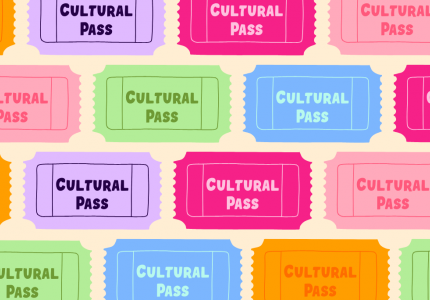 Image of several tickets that say cultural pass on them.