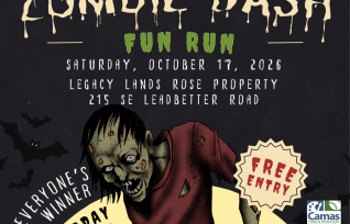 Participants and Zombies Needed for Camas Parks and Rec Zombie Dash Fun Run Oct. 17