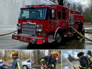 Firefighters in action
