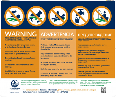 Harmful Algal Bloom Warning Advisory Issued for Lacamas Lake 7/3/2024