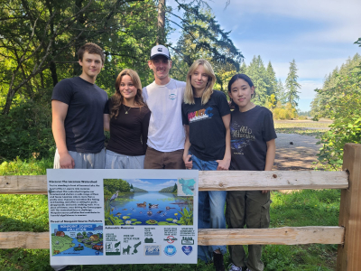 Pictured L-R, Colton Schaefer, Veronica Sparling, Austin Anderson, Dana Sparling, and Audreen Tsai