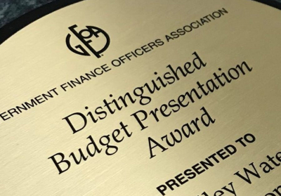City of Camas Finance Dept. Receives Distinguished Budget Presentation Award Once Again