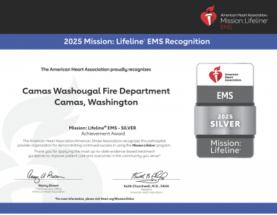 CWFD Nationally Recognized for Commitment to Quality Care for Heart Attacks and Strokes