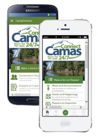 Image of Camas Mobile App Screen Shot