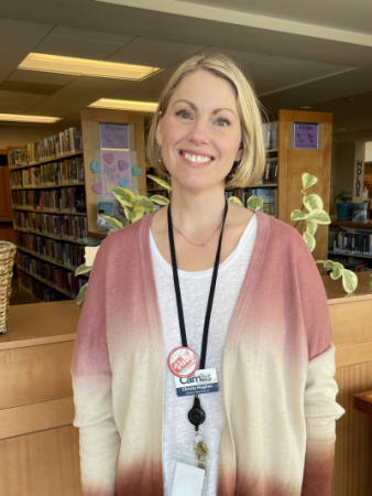 Photo of woman in library