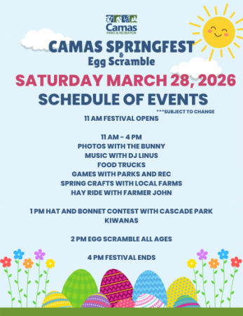 2026 Camas SpringFest Schedule