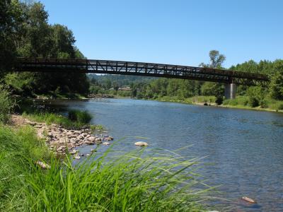 Washougal River Greenway bridge over river 