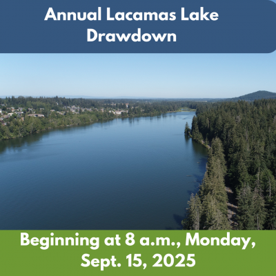 Lacamas Lake Drawdown Scheduled to Begin Sept. 15