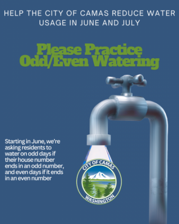 City of Camas Set to Activate Well 13, While Asking Residents to Adhere to Odd/Even Watering 