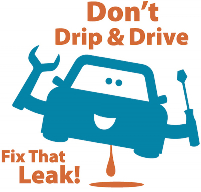 Car Image with Don't Drip and Drive - Fix That Leak!