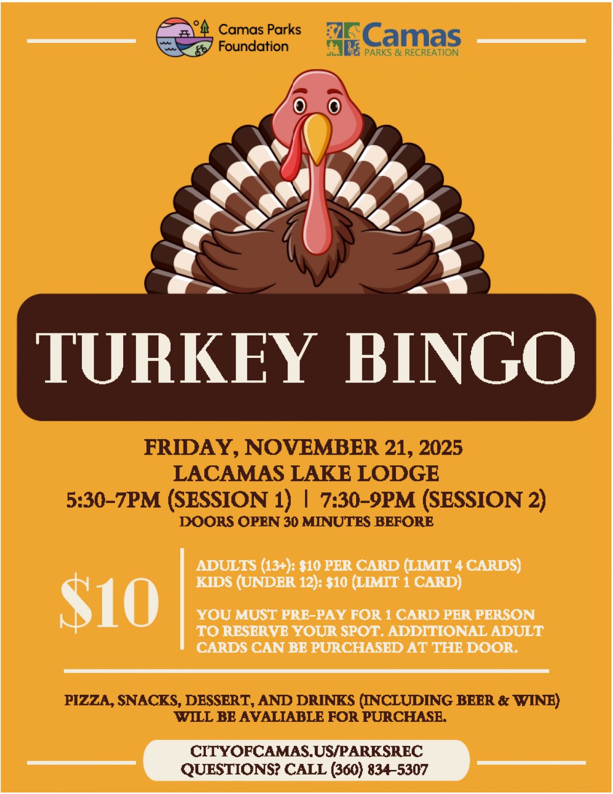 Turkey Bingo 2025