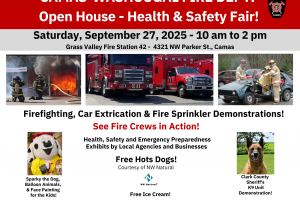 Camas-Washougal Fire Department to Host Open House, Health and Safety Fair Sept. 27