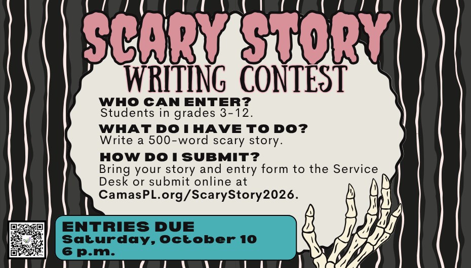 Scary Story Writing Contest 2026 Scary Story Writing Contest 2026, deadline 10/10, grades 3-12
